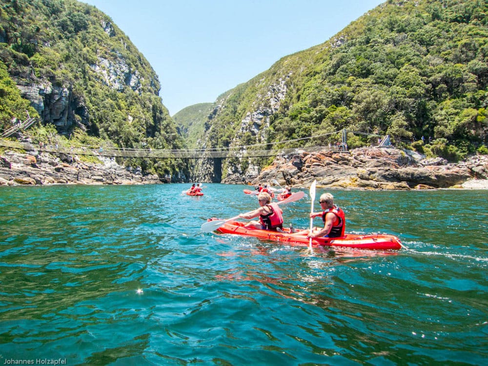 kayaking in the garden route