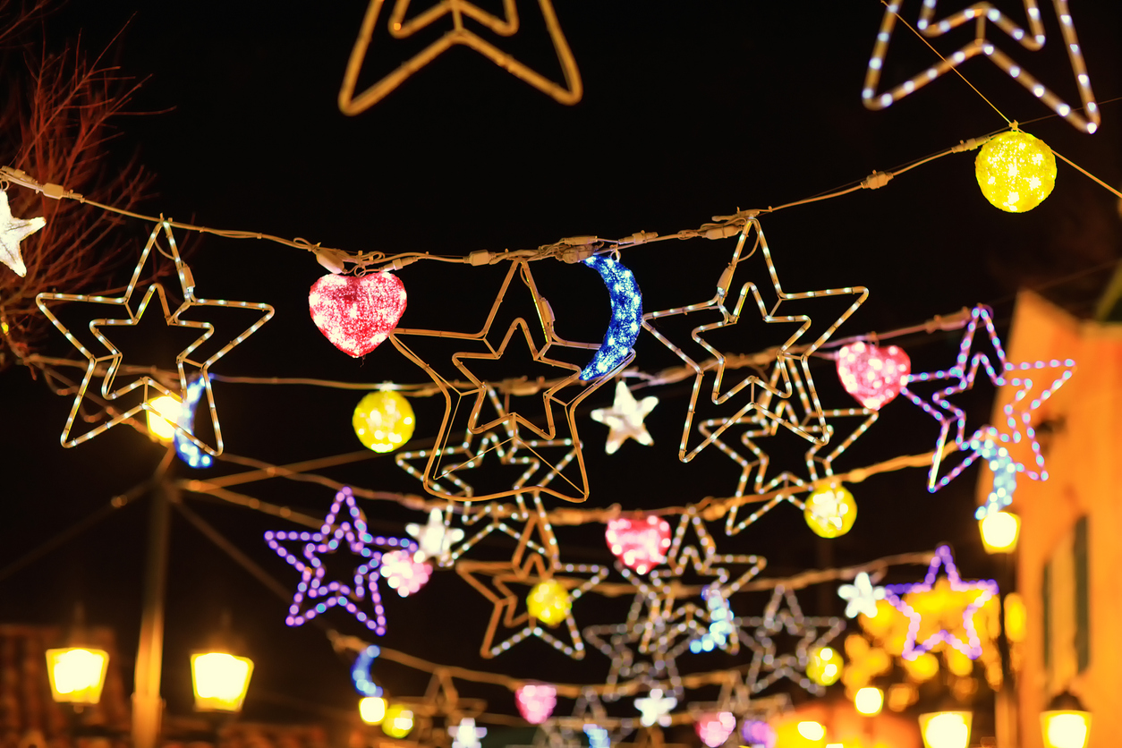 Kaapstad Adderley Street feestelijke verlichting Drive South Africa